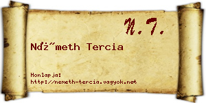 Németh Tercia névjegykártya